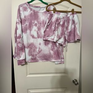 Lounge wear tiedye pink Xlarge